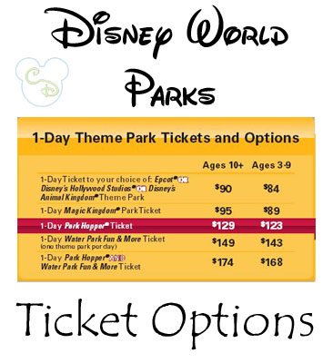 Disney World Park Ticket Price For One Day - Couponing to Disney