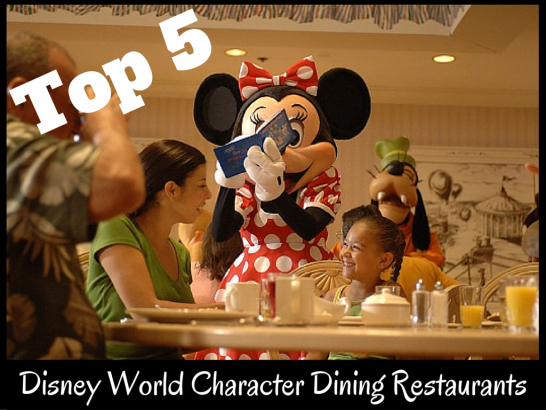 Top 5 Disney World Character Dining Restaurants