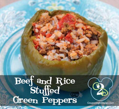 Beef and Rice Stuffed Green Pepper