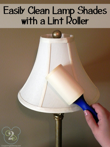 Clean Lamp Shades with Lint Roller