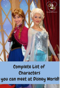 Characters at Disney World