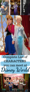 Characters at Disney World