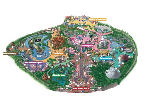 Map Of Disneyland Park