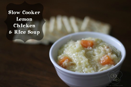 slow cooker lemon chicken and rice soup