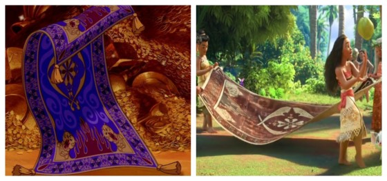 Disney&#39;s Moana Easter Egg: Aladdin&#39;s Magic Carpet