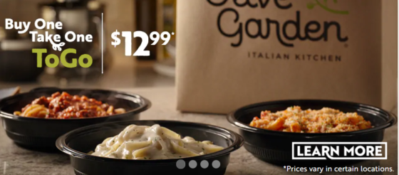 Olive Garden Buy One Take One To Go