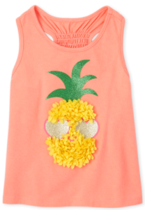 Baby And Toddler Girls Glitter Applique Racerback Tank Top