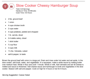 Cheeseburger Soup Recipe