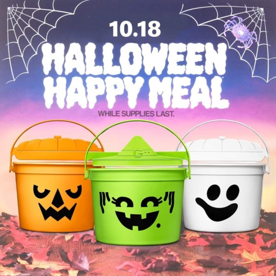 Confirmed! Halloween Happy Meal Buckets Coming 10/18 To McDonald's